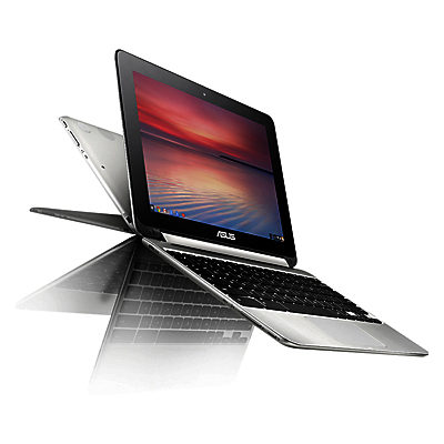 ASUS Chromebook Flip C100PA, ARM Cortex-A17, 4GB RAM, 16GB eMMC Flash, 10.1 Touch Screen, Silver